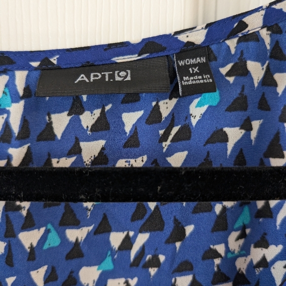Apt 9 Sleeveless Blue Work Blouse XL - Picture 3 of 3